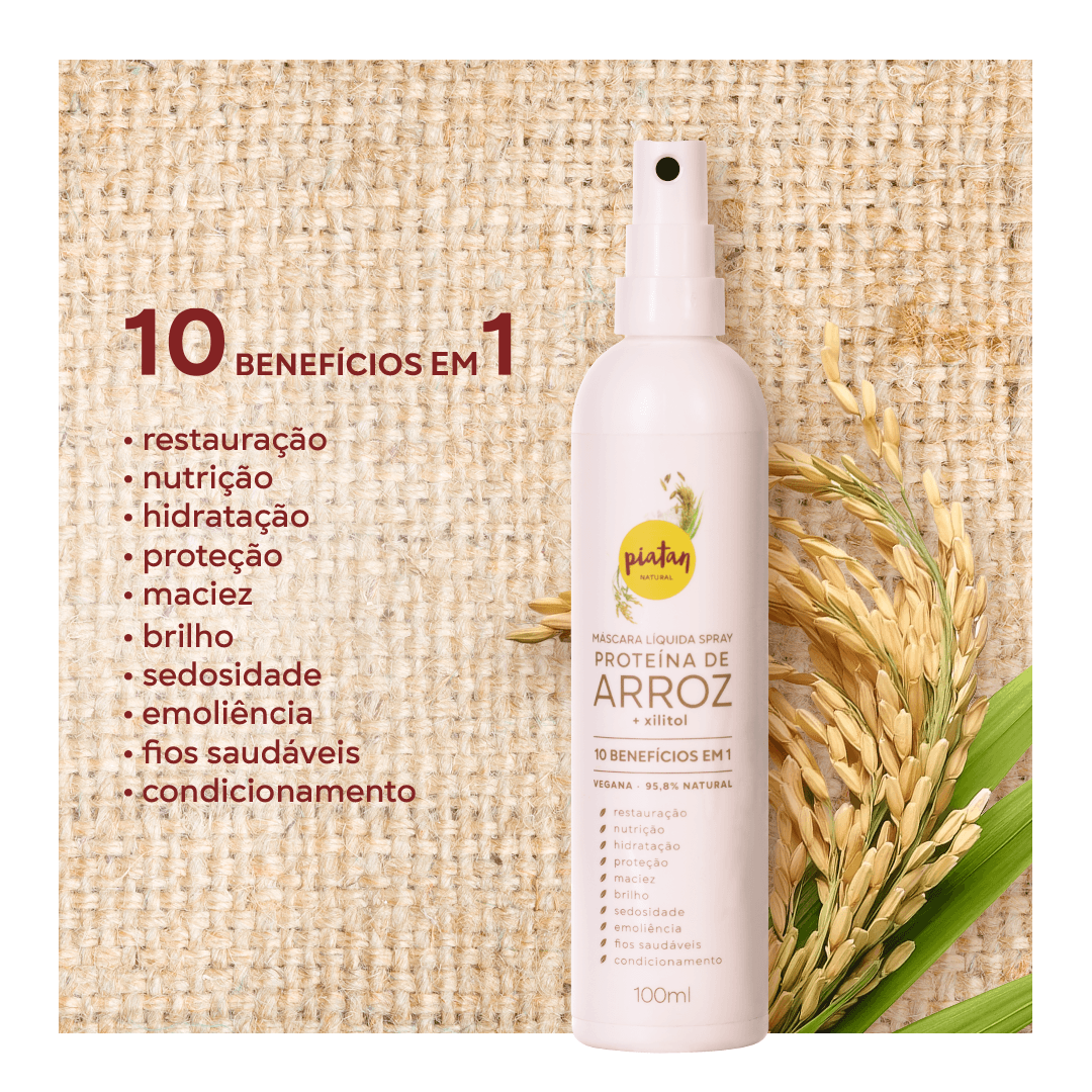 Kit Proteína de Arroz - Meu Cabelo bem Cuidado Piatan