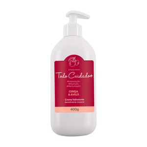 Todo Cuidado Mais  Creme Hidratante Desodorante Corporal Cereja e Avela 400g